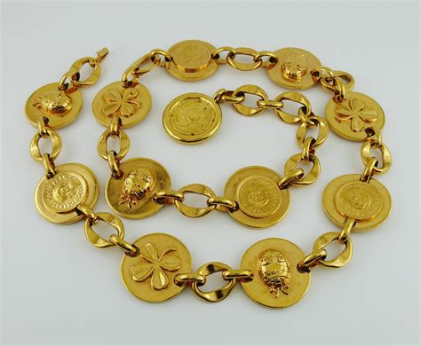 chanel gold coin belt|authentic chanel belt.